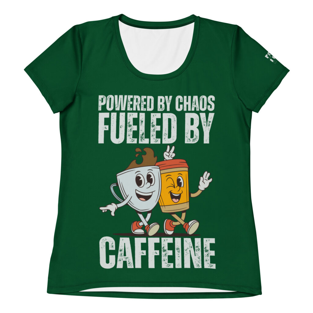 Fueled by Caffeine Athletic Tee (W)